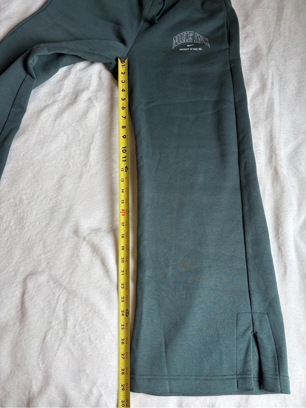Nike Phoenix Fleece Women's High-Waisted Wide-Leg Sweatpants Green - Picture 8 of 9